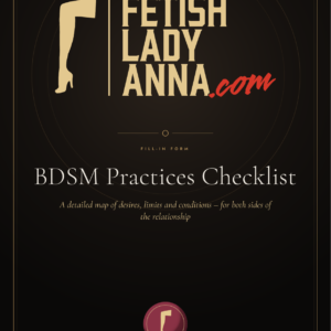 Cover of the document “BDSM Practices Checklist” — Lady Anna’s Chancery