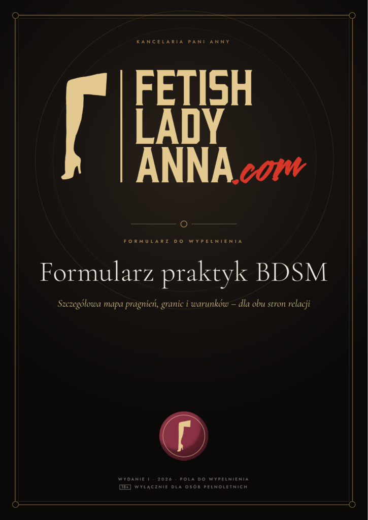 Okładka dokumentu „Formularz praktyk BDSM” — Kancelaria Pani Anny